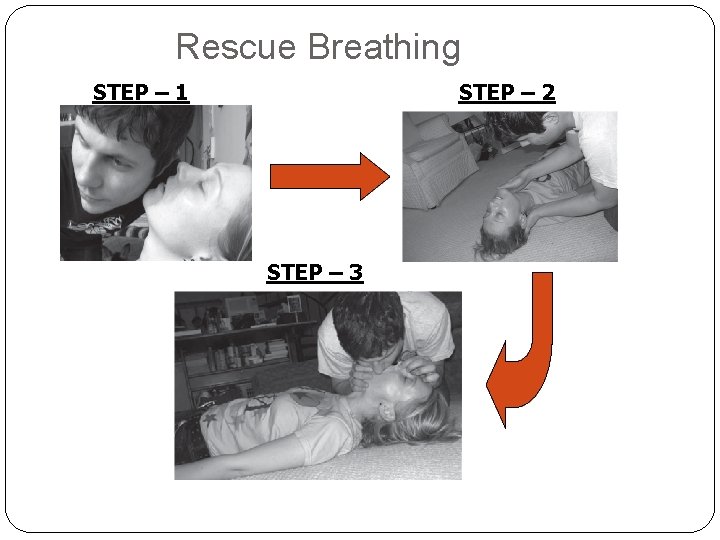 Rescue Breathing STEP – 1 STEP – 2 STEP – 3 