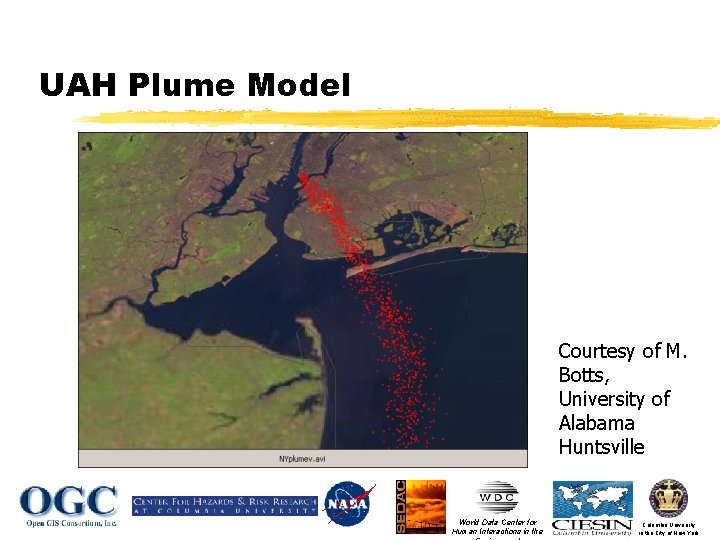 UAH Plume Model Courtesy of M. Botts, University of Alabama Huntsville World Data Center