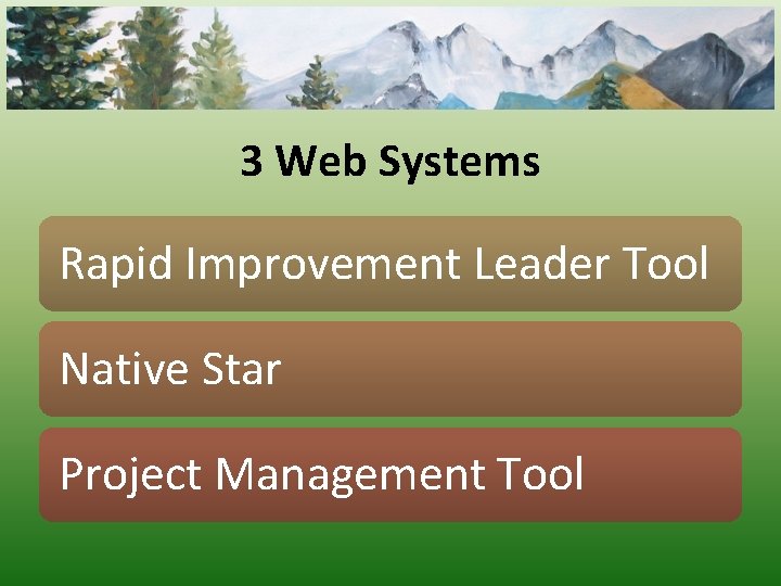 3 Web Systems Rapid Improvement Leader Tool Native Star Project Management Tool 