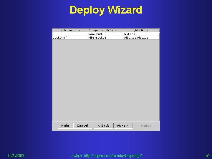Deploy Wizard 12/12/2021 it 2 ejb http: //aspen. csit. fsu. edu/it 2 spring 01