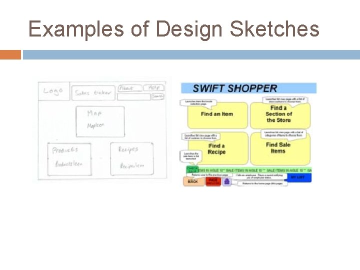 Examples of Design Sketches 