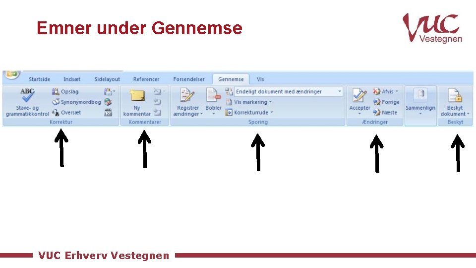 Emner under Gennemse VUC Erhverv Vestegnen 