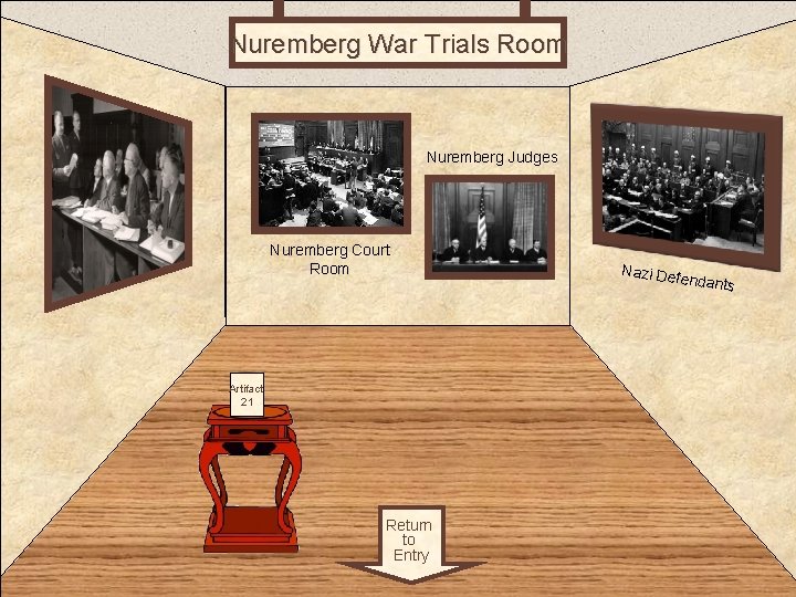 Nuremberg War Trials Room 5 Nuremberg Judges Nuremberg Court Room Artifact 21 Return to