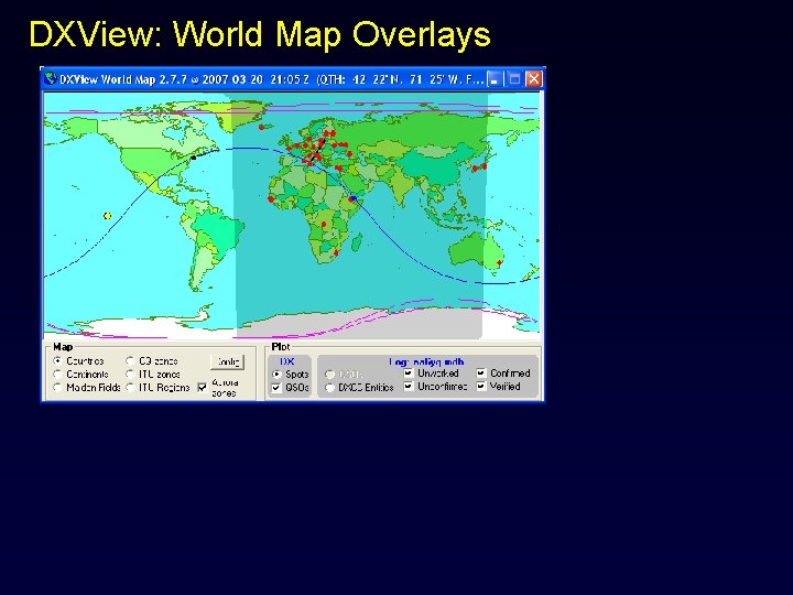 DXView: World Map Overlays 