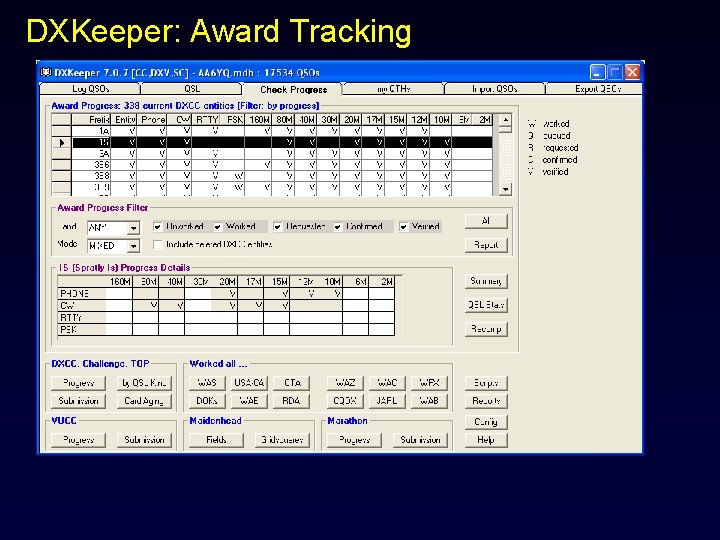 DXKeeper: Award Tracking 