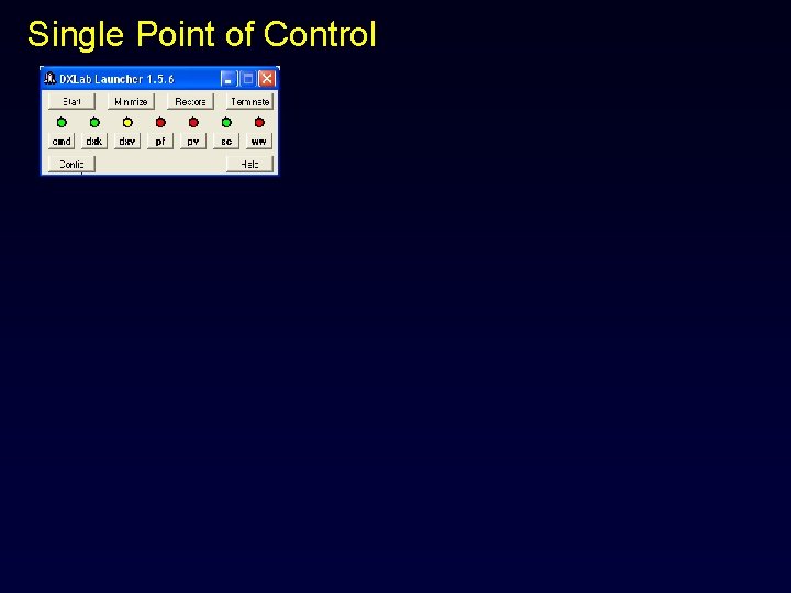Single Point of Control 