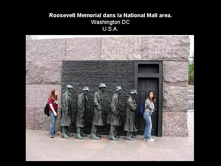 Roosevelt Memorial dans la National Mall area. Washington DC U. S. A. 