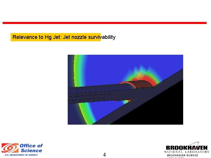 Relevance to Hg Jet: Jet nozzle survivability 4 BROOKHAVEN SCIENCE 