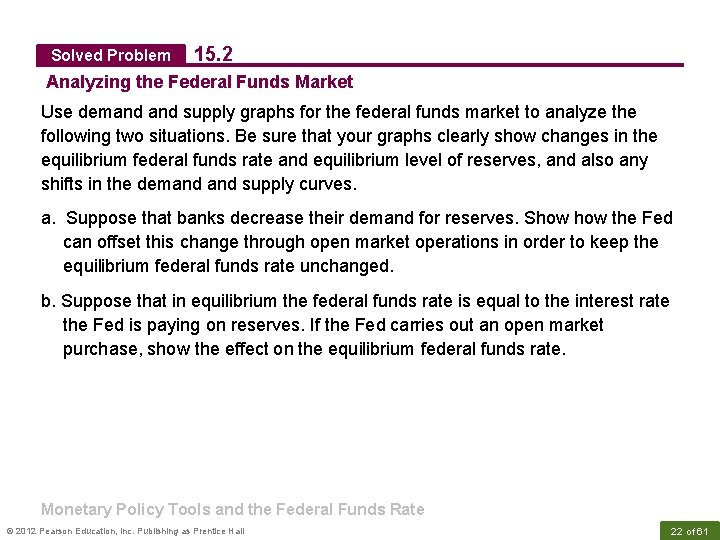 Solved Problem 15. 2 Analyzing the Federal Funds Market Use demand supply graphs for