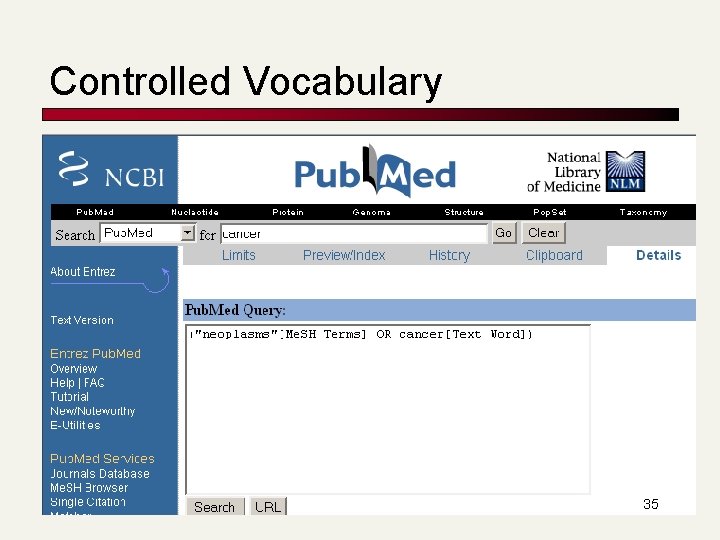 Controlled Vocabulary 35 