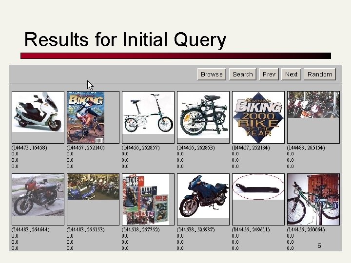 Results for Initial Query 6 