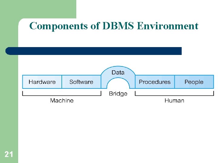 Components of DBMS Environment 21 Components of DBMS Environment 21
