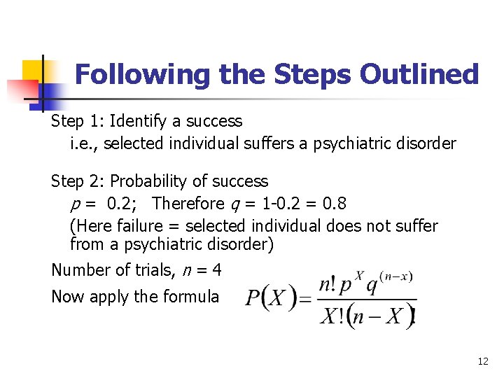 Following the Steps Outlined Step 1: Identify a success i. e. , selected individual
