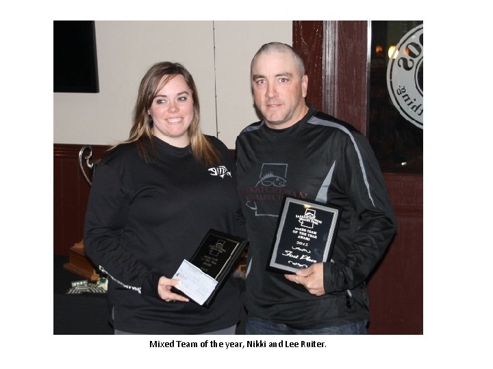 Mixed Team of the year, Nikki and Lee Ruiter. 