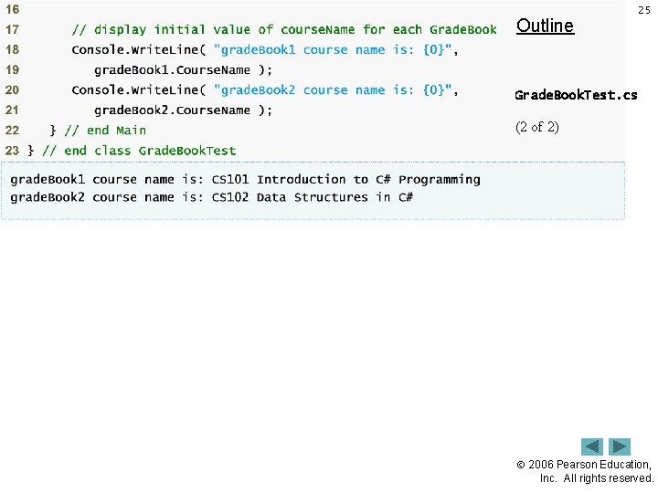 Outline 25 Grade. Book. Test. cs (2 of 2) 2006 Pearson Education, Inc. All