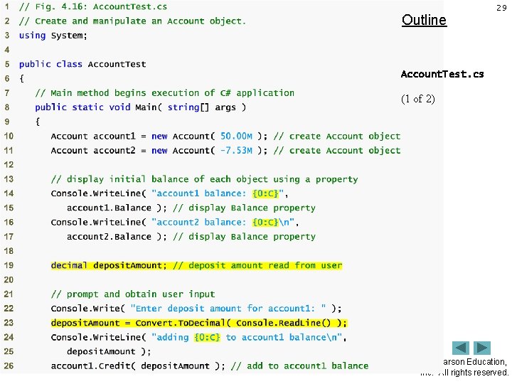 Outline 29 Account. Test. cs (1 of 2) 2006 Pearson Education, Inc. All rights