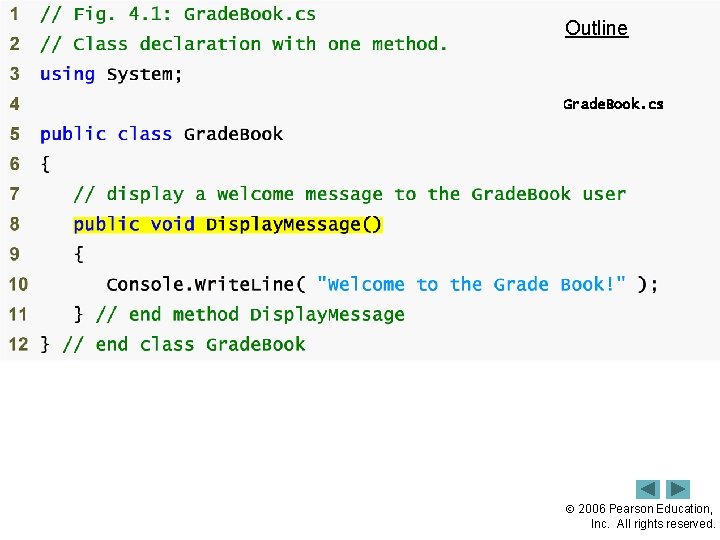 Outline 4 Grade. Book. cs 2006 Pearson Education, Inc. All rights reserved. 