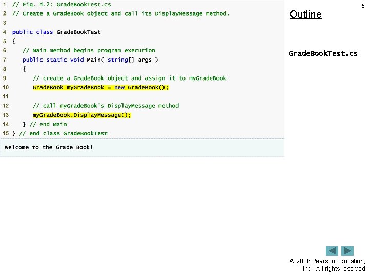 Outline 5 Grade. Book. Test. cs 2006 Pearson Education, Inc. All rights reserved. 