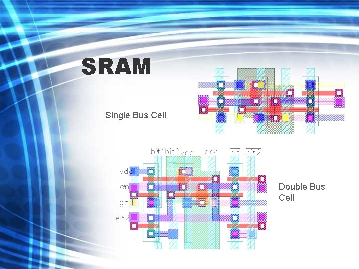 SRAM Single Bus Cell Double Bus Cell 