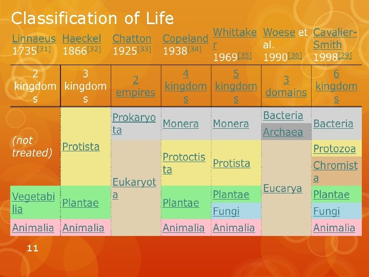 Classification of Life 11 