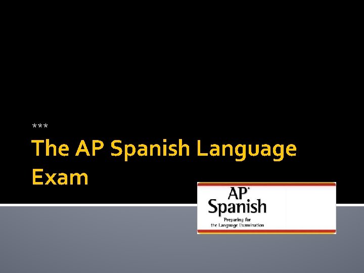 *** The AP Spanish Language Exam 