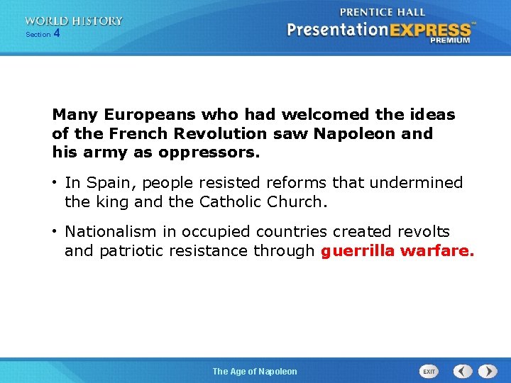 254 Section 1 Chapter Section Many Europeans who had welcomed the ideas of the