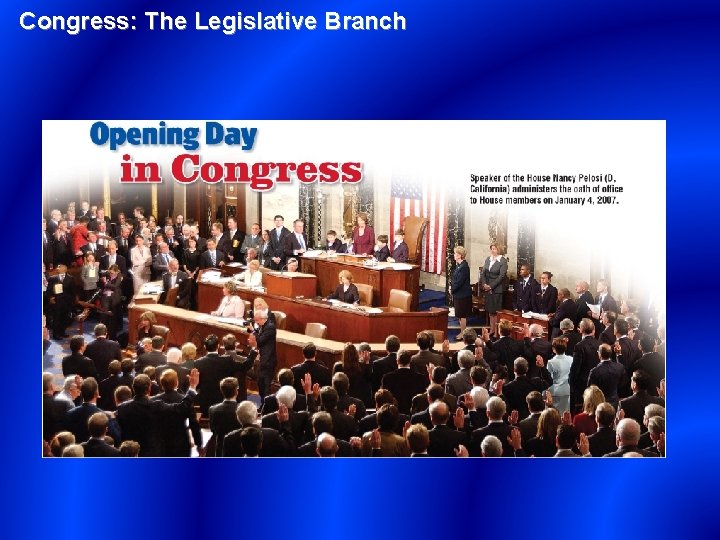 Congress: The Legislative Branch 