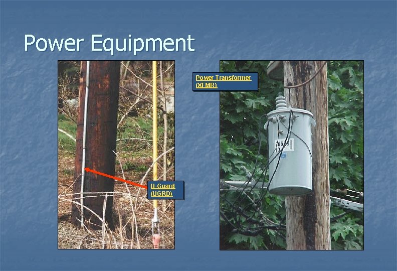 Power Equipment Power Transformer (XFMR) U-Guard (UGRD) 