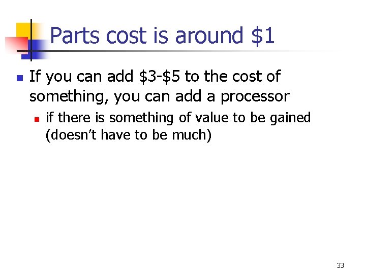 Parts cost is around $1 n If you can add $3 -$5 to the