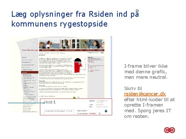 Læg oplysninger fra Rsiden ind på kommunens rygestopside I-frame bliver ikke med denne grafik,