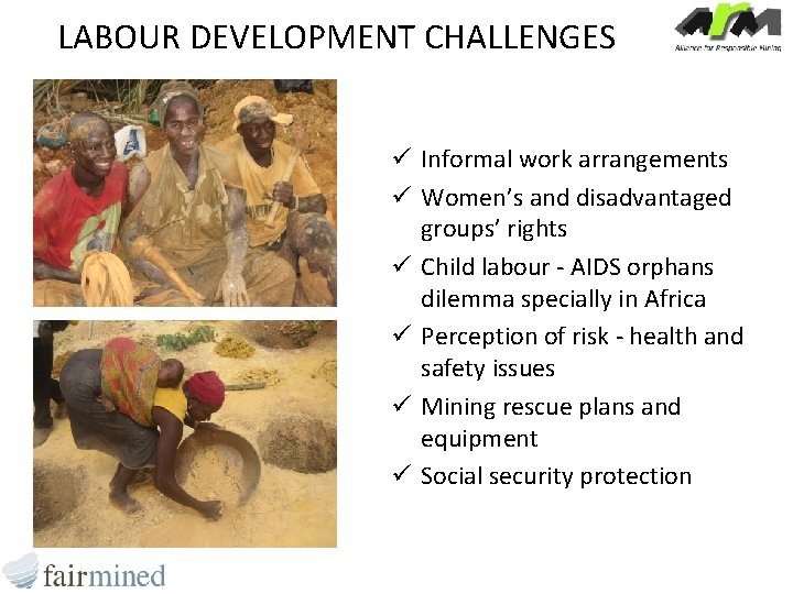 LABOUR DEVELOPMENT CHALLENGES ü Informal work arrangements ü Women’s and disadvantaged groups’ rights ü