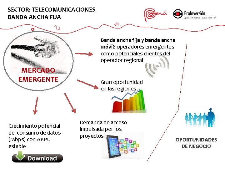 SECTOR: TELECOMUNICACIONES BANDA ANCHA FIJA Banda ancha fija y banda ancha móvil: operadores emergentes