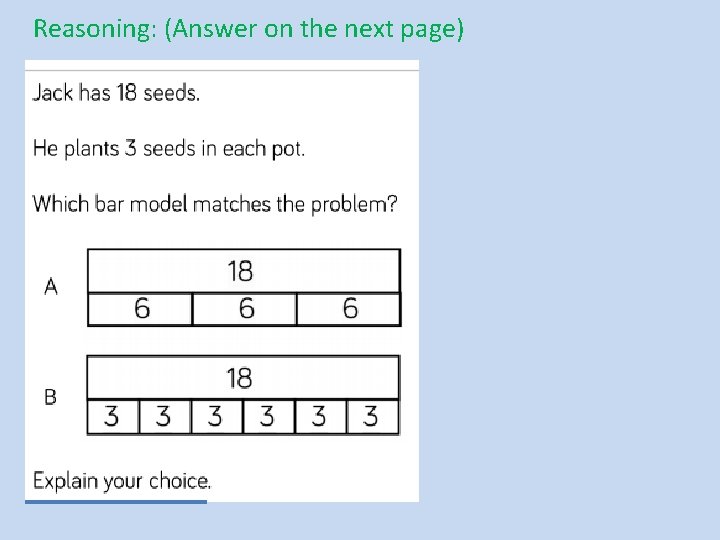 Reasoning: (Answer on the next page) 