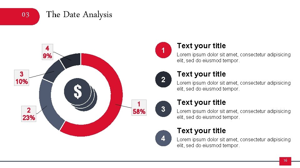 03 The Date Analysis 4 9% 1 3 10% 2 23% 2 1 58%