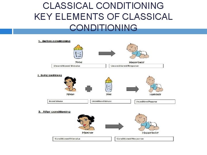 CLASSICAL CONDITIONING KEY ELEMENTS OF CLASSICAL CONDITIONING 