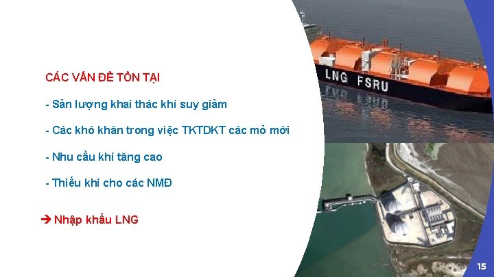 CÁC VẤN ĐỀ TỒN TẠI - Sản lượng khai thác khí suy giảm -