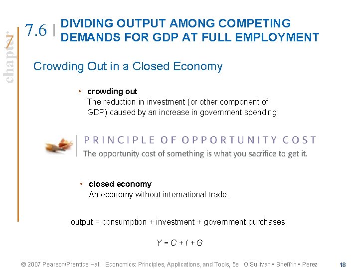 chapter 7. 6 DIVIDING OUTPUT AMONG COMPETING DEMANDS FOR GDP AT FULL EMPLOYMENT Crowding