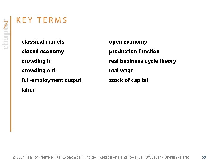 chapter classical models open economy closed economy production function crowding in real business cycle