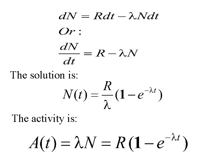 The solution is: The activity is: 