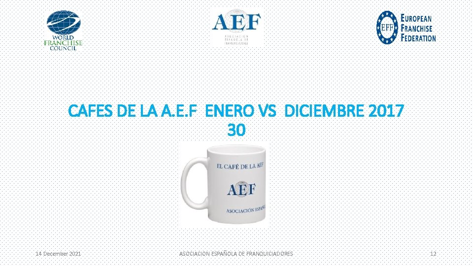 CAFES DE LA A. E. F ENERO VS DICIEMBRE 2017 30 14 December 2021