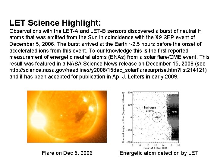 LET Science Highlight: Observations with the LET-A and LET-B sensors discovered a burst of