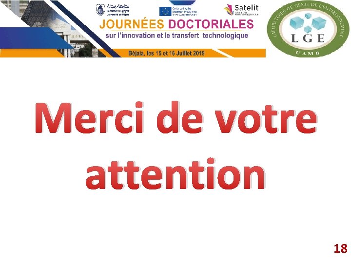 Merci de votre attention 18 