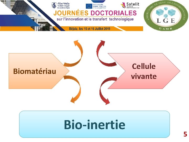 Cellule vivante Biomatériau Bio-inertie 5 