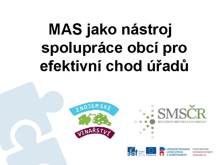 MAS jako nástroj spolupráce obcí pro efektivní chod úřadů 