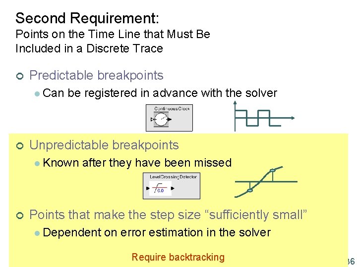 Second Requirement: Points on the Time Line that Must Be Included in a Discrete