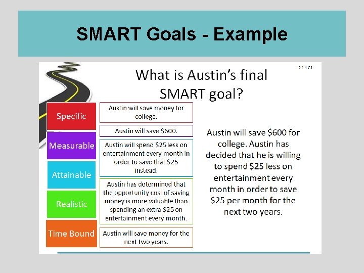 SMART Goals - Example 