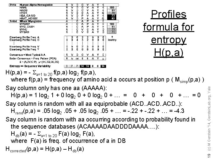 H(p, a) = - a=1 to 20 f(p, a) log 2 f(p, a), where