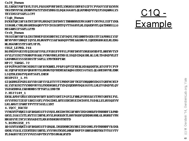 C 1 Q Example 6 (c) M Gerstein '14, Gerstein. Lab. org, Yale Ca