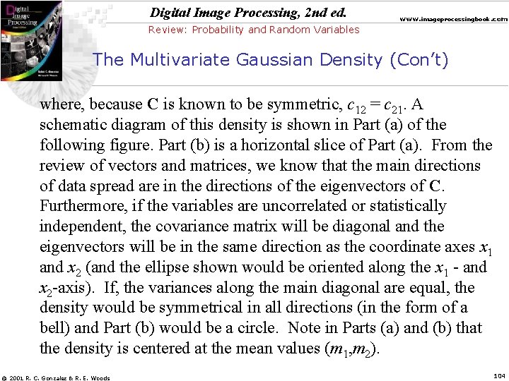 Digital Image Processing, 2 nd ed. www. imageprocessingbook. com Review: Probability and Random Variables