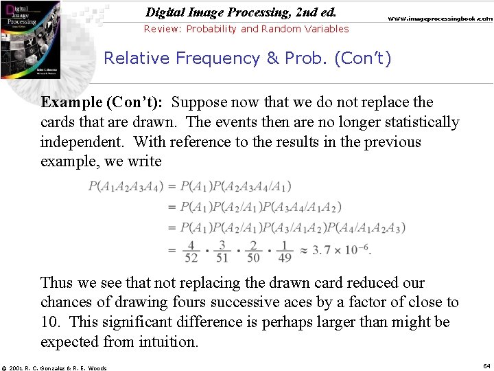 Digital Image Processing, 2 nd ed. www. imageprocessingbook. com Review: Probability and Random Variables